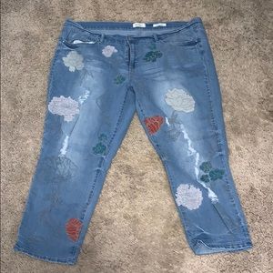 Jessica Simpson plus size crop jeans